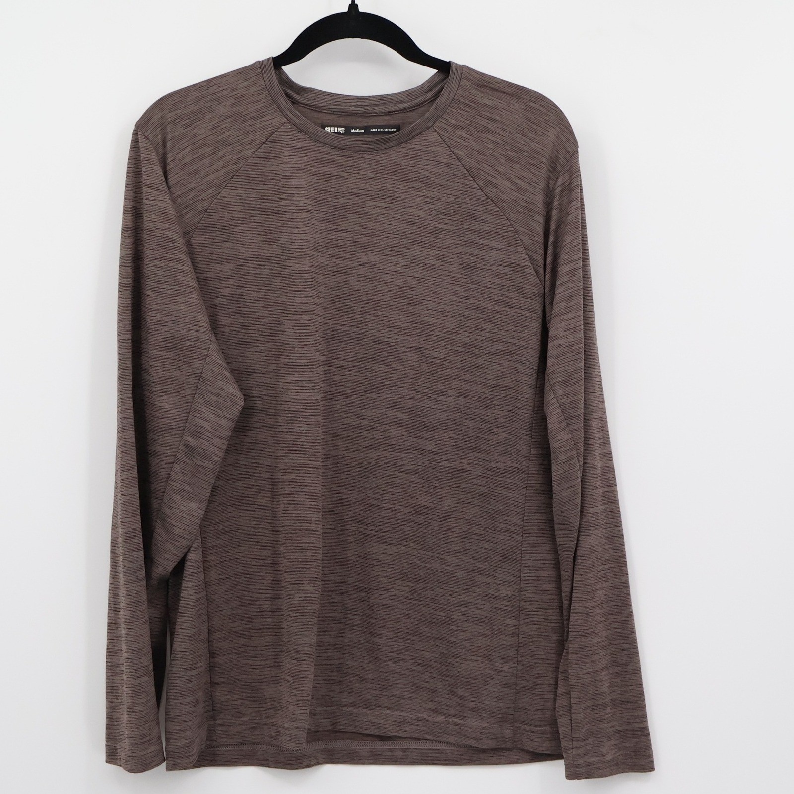 REI Co-op Athletic Tee Mens Med Brown Space Dye Base Layer Ski Snowboard Winter gallery