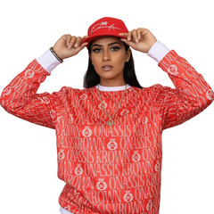 Onassis Krown Signature Monogram Pullover (Red/White)