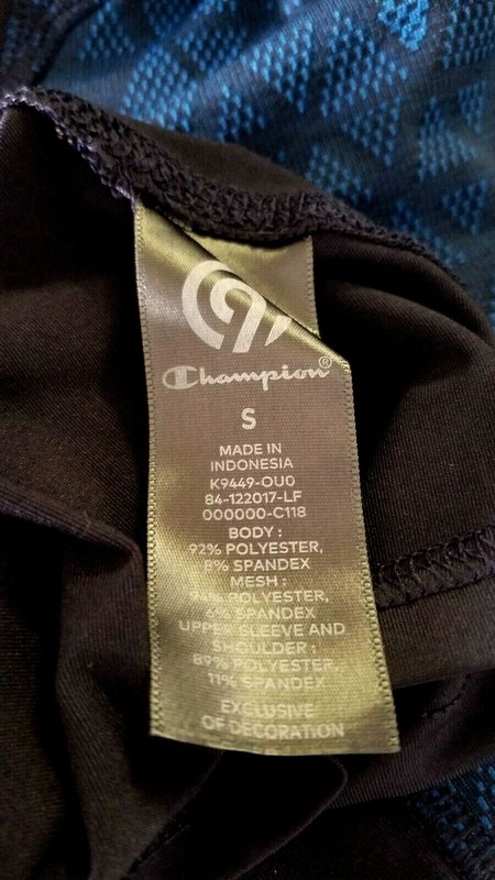 Champion Duo Dry Power Core Athletic Work-out Blue T-Shirt Size S Men's gallery
