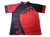 Hoyt - Men's Large Red Black Archery 1/4 Zip Short Sleeve Jersey Shirt gallery