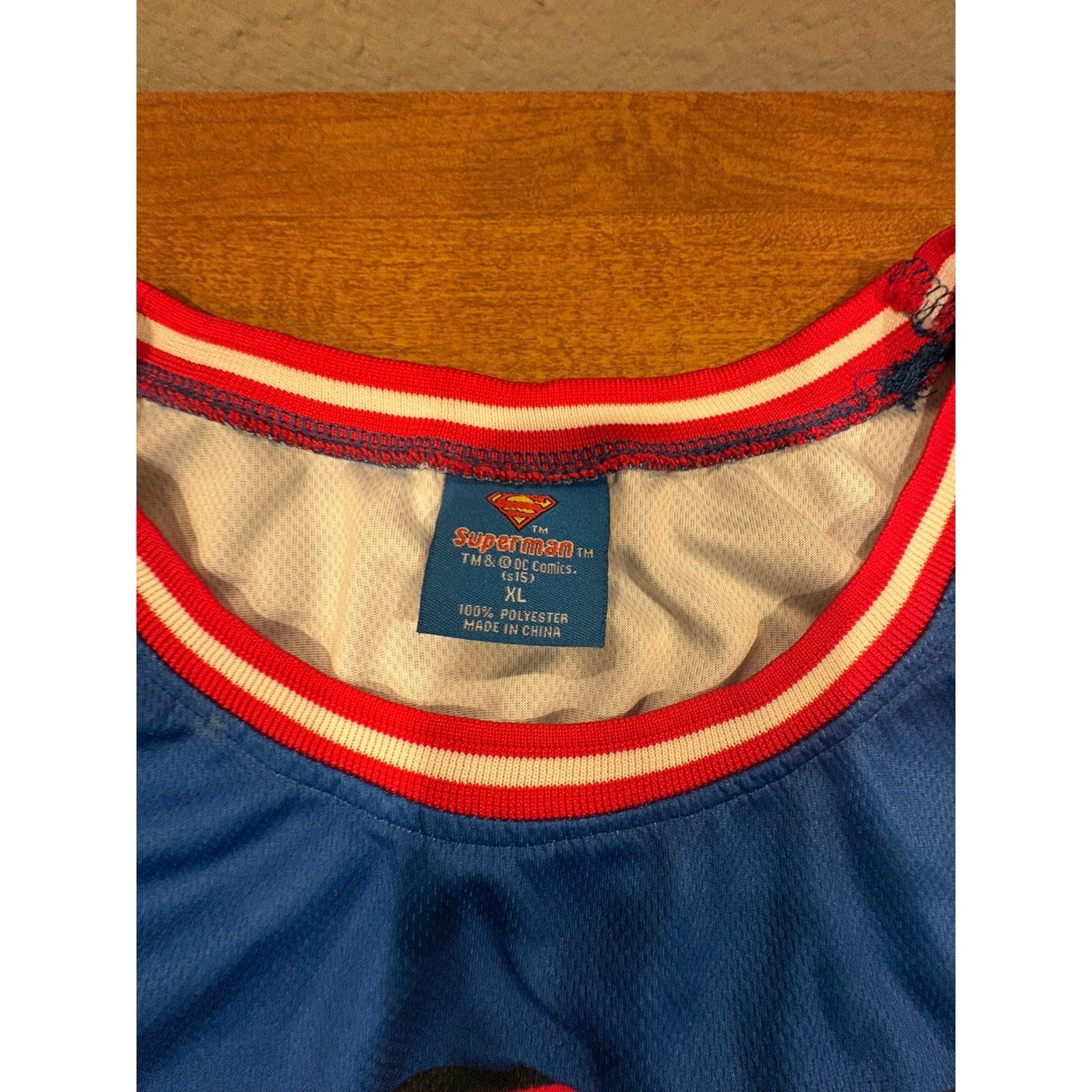 DC Comics Superman Basketball Jersey Number 00 Blue and Red Mesh-318 gallery