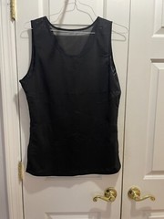 Mens Compression Tank Undershirt, Black, Size 3XL, Easy Care, Comfort