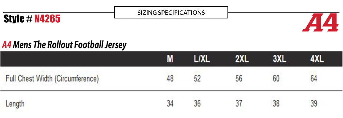 A4 Mens Polyester Pro-Brite Mesh Body Rollout Football Jersey N4265 M-4XL gallery