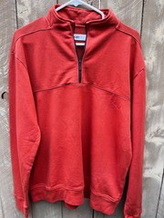 WillBo Rust Orange 1/4 Zip Long Sleeve Pullover Top – Men’s Sz M NEW
