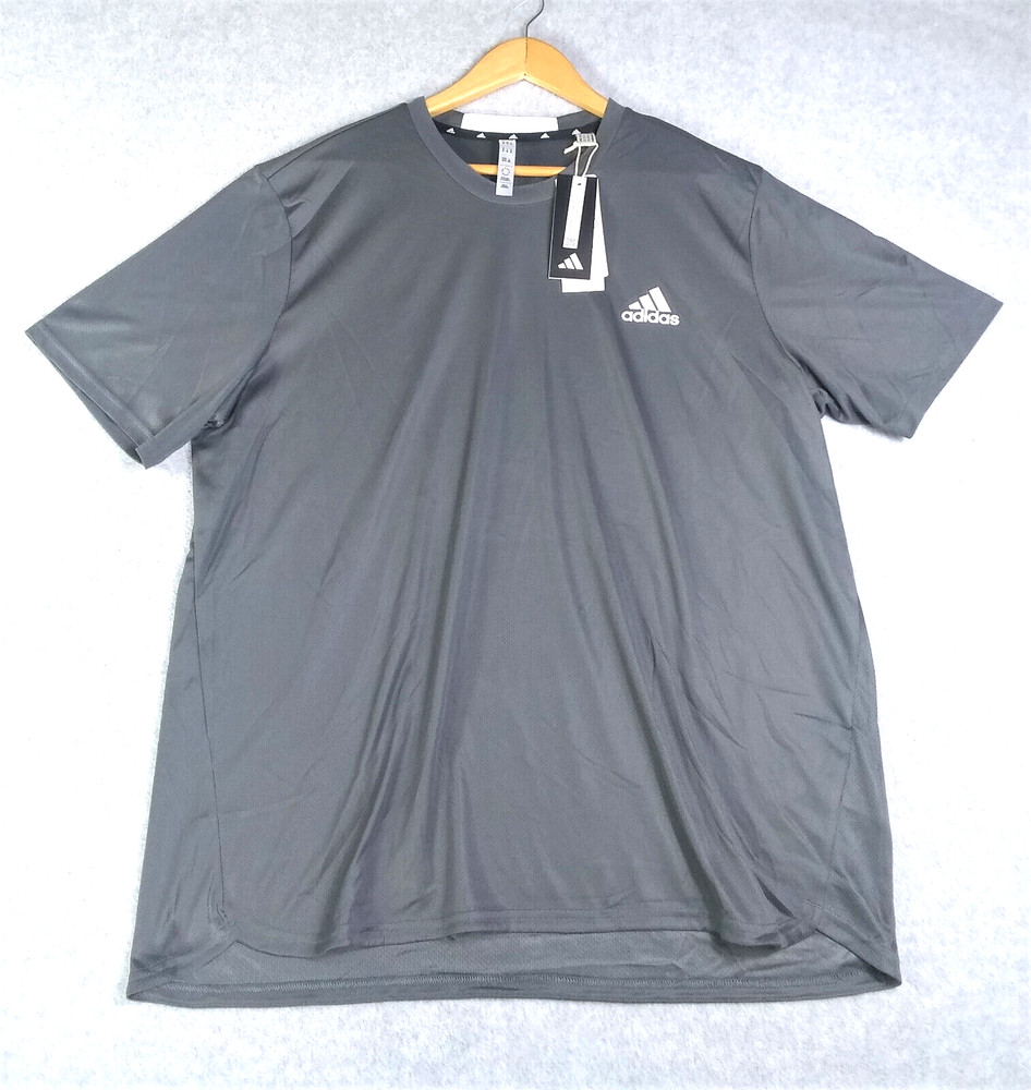Adidas Mens D4M Training T-Shirt Short Sleeve XL Sports Slate Gray Aeroready NEW