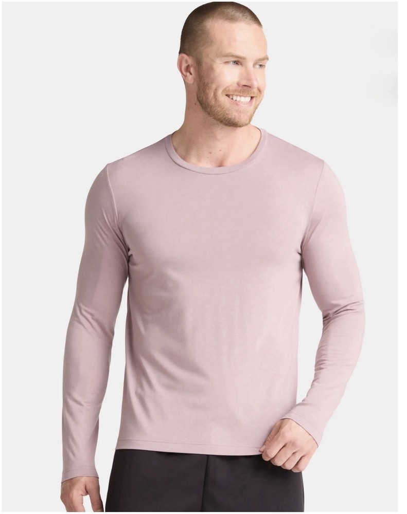 Athletic Works Men’s L Tri Blend Long Sleeve Shirt Smokey Lavender Performance
