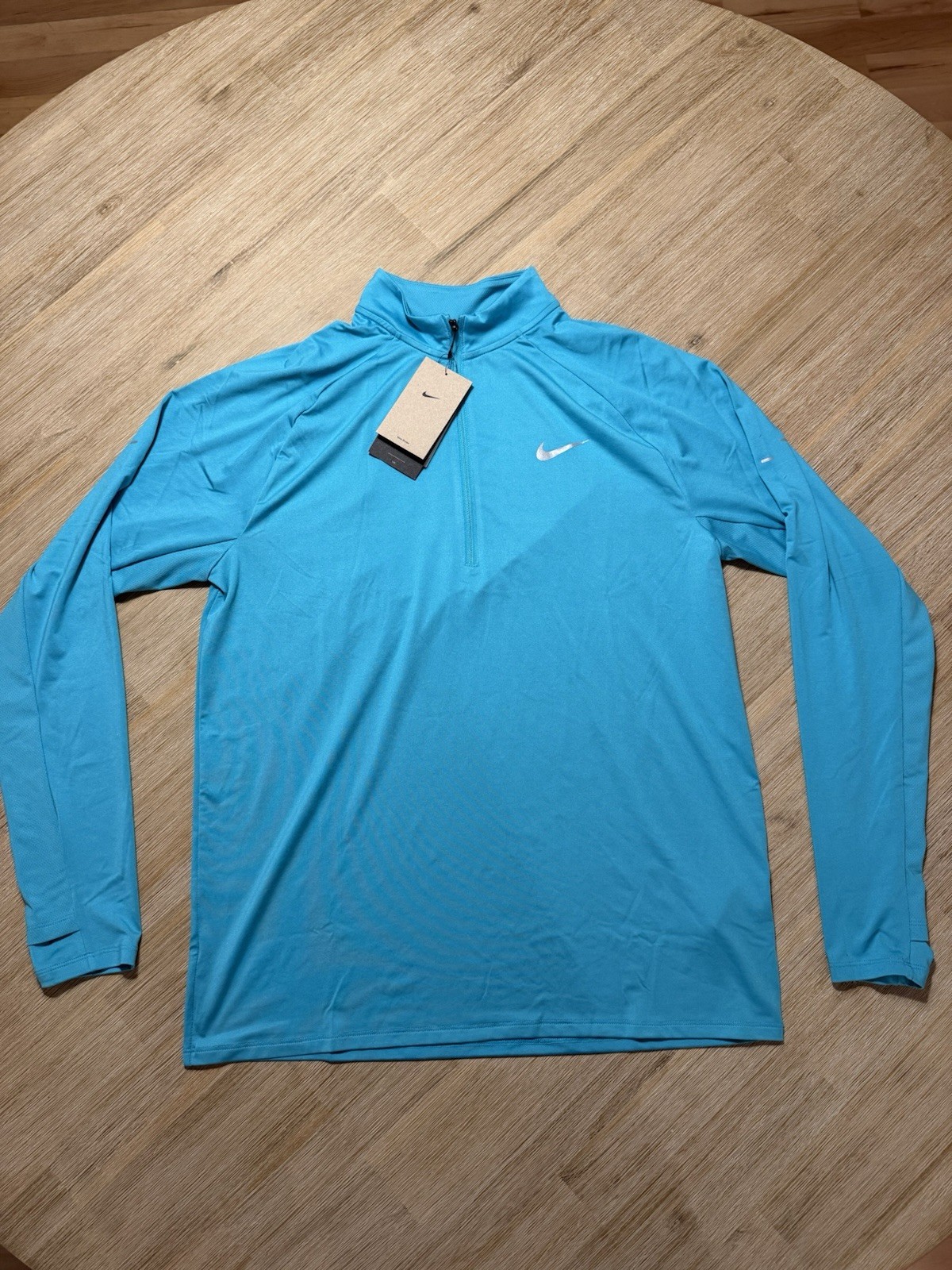 Nike Stride Running 1/4 Quarter Zip Pullover Mens Medium Teal HV2180-345 NEW gallery