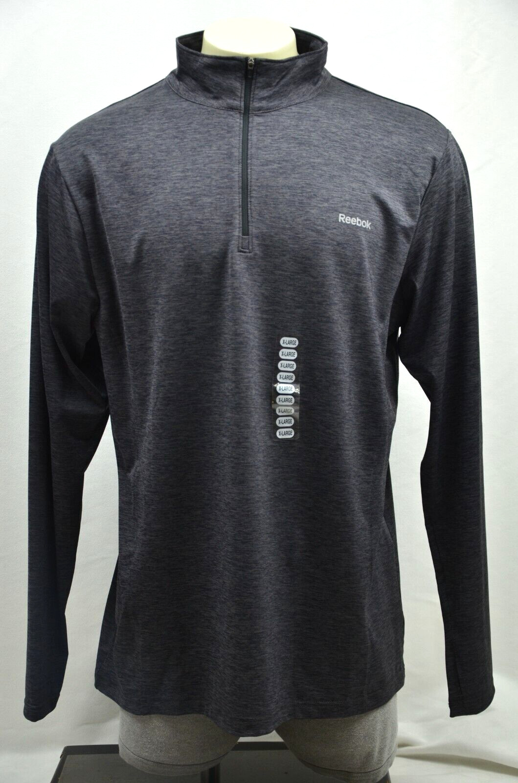 NEW Reebok Gray 1/4 Zip Lightweight Athletic Pullover Men's Activewear Top sz XL gallery