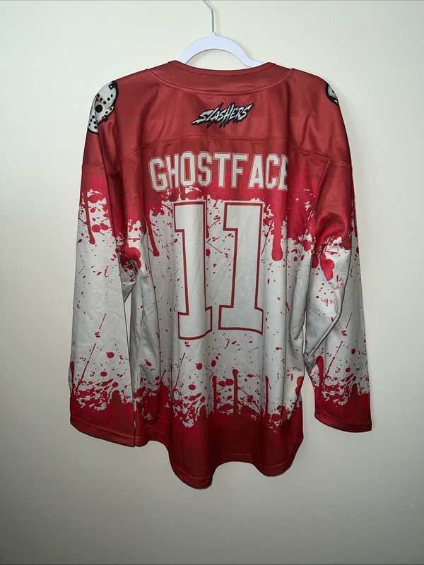 Men's League Sweaters Supreme Quality Hockey Jersey Size M Slashers Ghost Face ￼ gallery