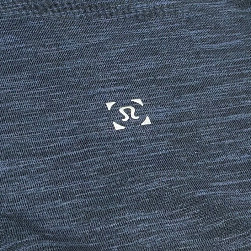 Lululemon Mens Short Sleeve Crew Neck T Shirt Athletic Performance Gray Blue L gallery
