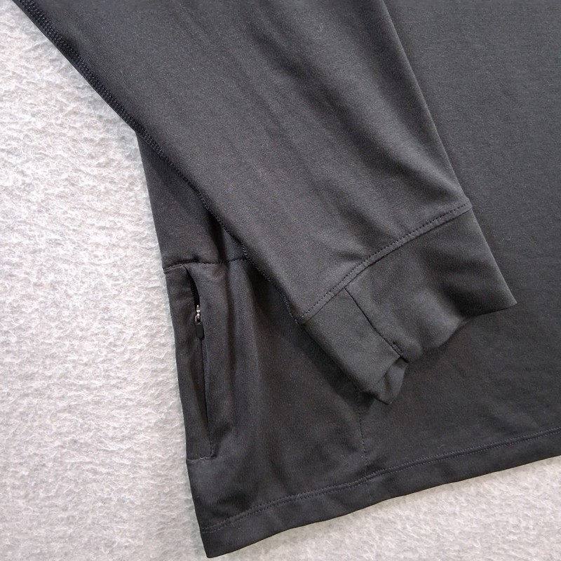 REI Co-op Quarter Zip Pullover Men Large Black Athletic Hiking Thumbhole Running gallery