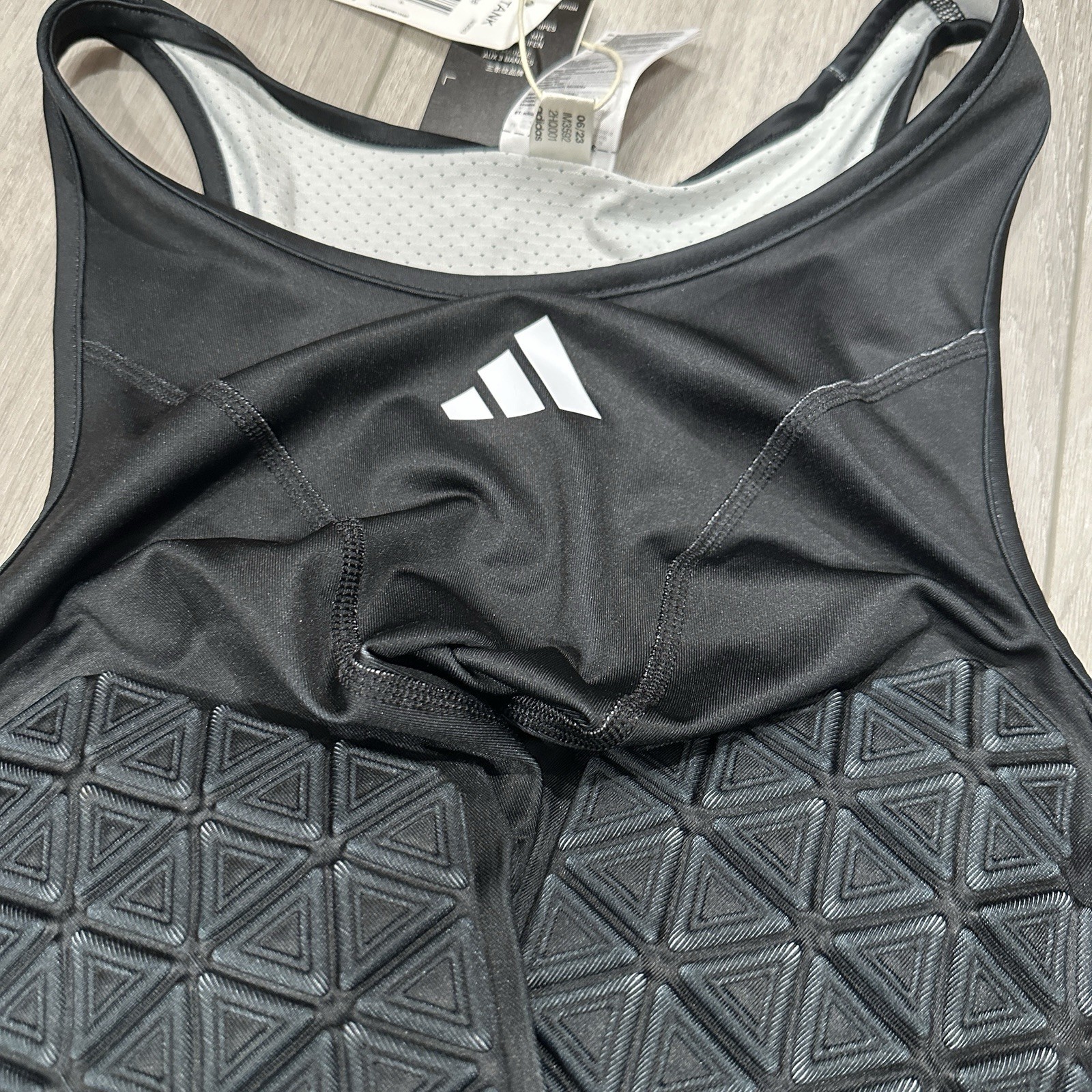 $80 Adidas MENS SIZE L Aeroready Black Padded Basketball Tank IM3592 NEW! gallery