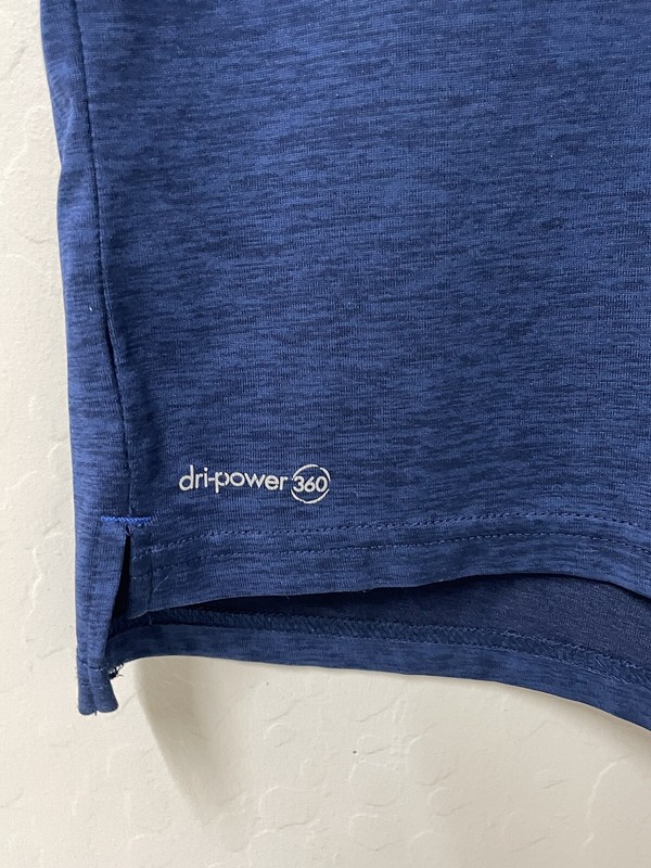 Russell Dri-Power 360 T Shirt BOYS 2XL 36x26 SS Heather Blu Lightweight Poly EUC gallery