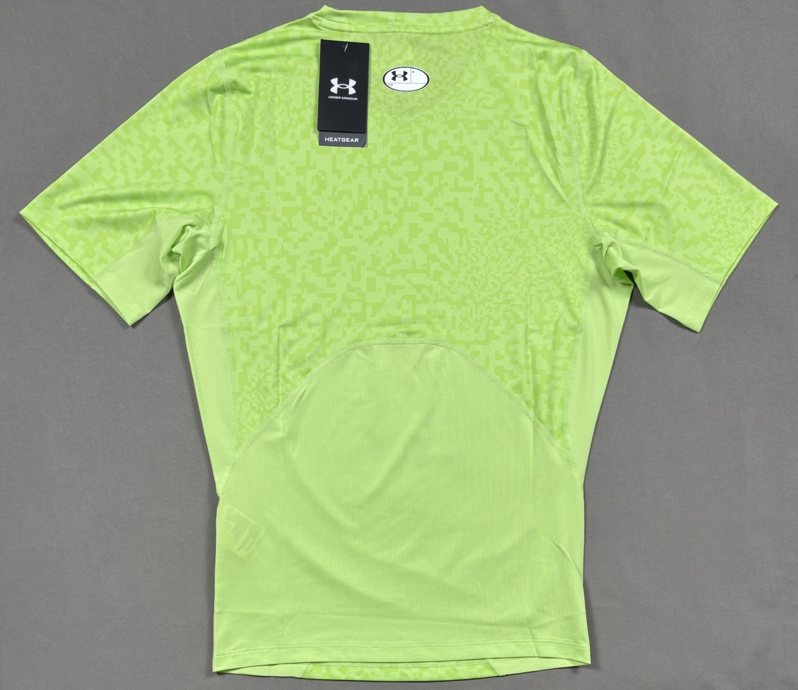Under Armour Compression HeatGear Armour Printed SS Shirt Green 1383321 Men's XL gallery