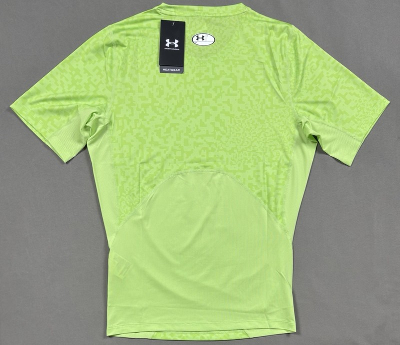 Under Armour Compression HeatGear Armour Printed SS Shirt Green 1383321 Men's XL gallery
