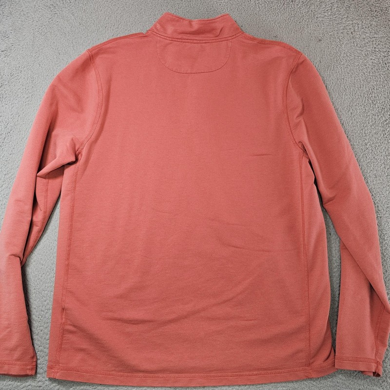 J.Crew Performance Pullover Mens Large Salmon 1/4 Zip Long Sleeve Stretch Shirt gallery