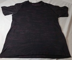 Soft Lululemon Shirt Mens Large Zeroed In Short Sleeve Black Heathered