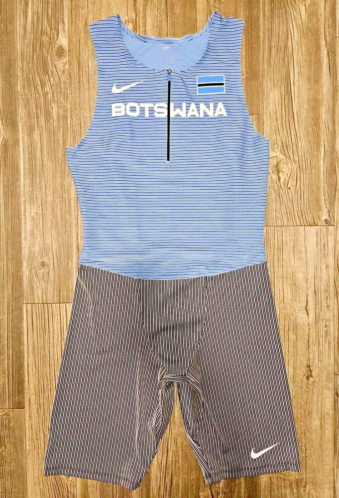 Nike Pro Elite Botswana Track Field Racing Speedsuit Singlet Men's Sz Large USA