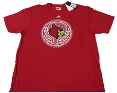 New Louisville Cardinals Mens Size 2XL 2XLarge Red Adidas Shirt