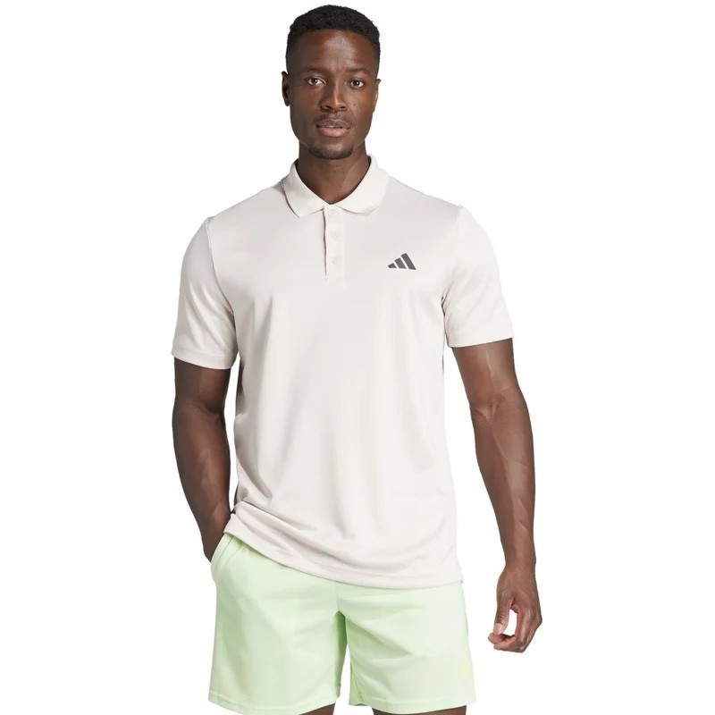 NEW adidas Men's Essentials Aeroready Training Polo Shirt Large Putty Mauve gallery