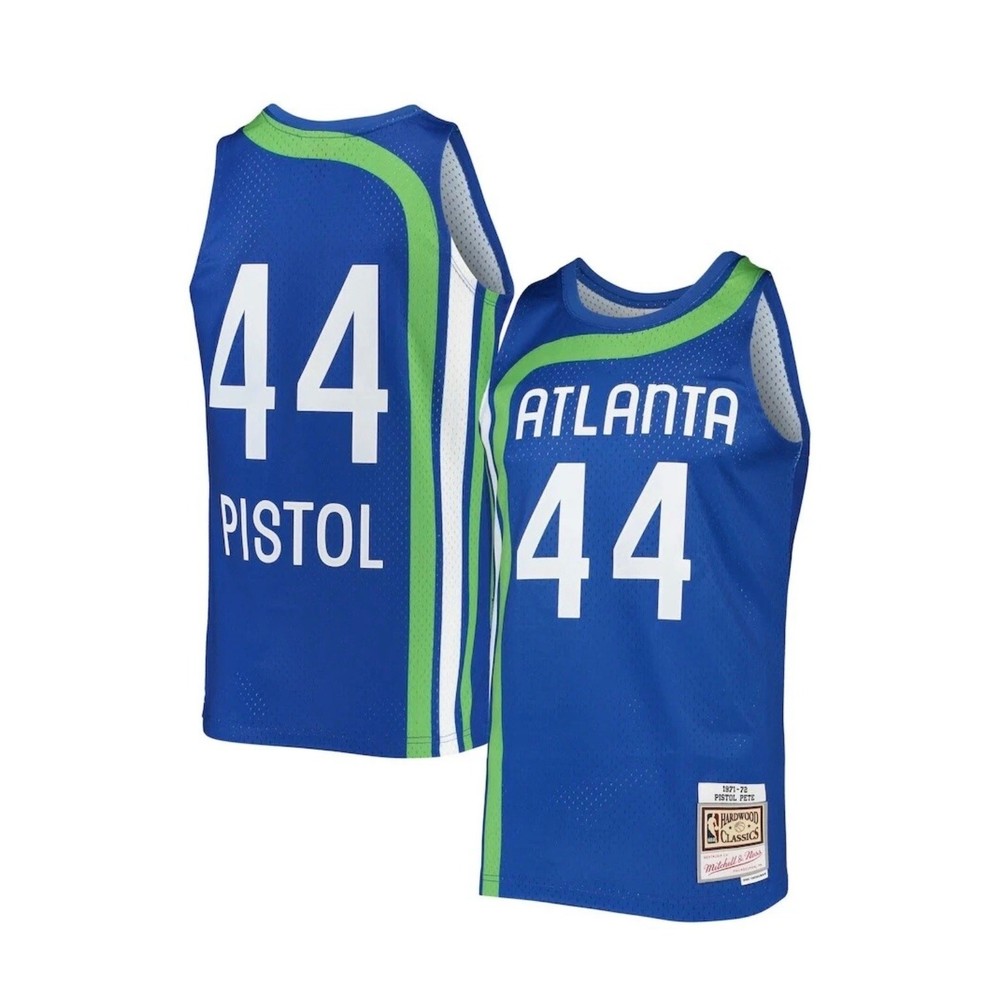 Pistol Pete Maravich Mitchell & Ness 1971-72 Atlanta Hawks Swingman Jersey XL