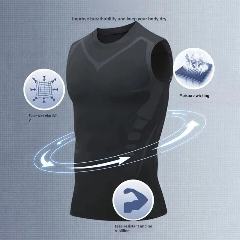 Shaperluv - Shaperluv Male Shaper Tank, Chest Gynecomastia Compression Tank Top gallery