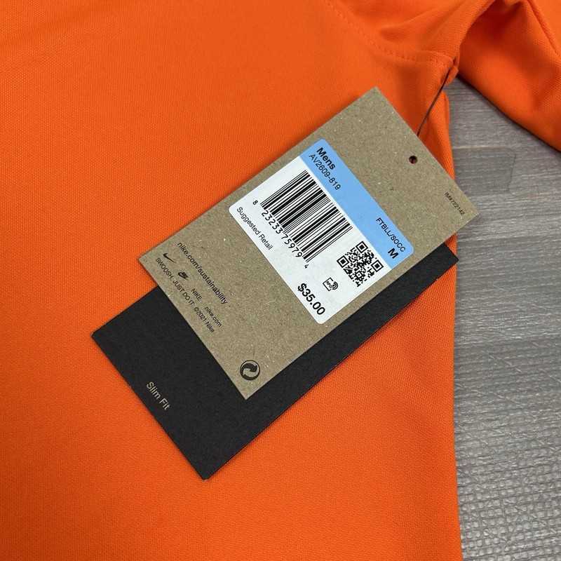 Nike Dri-FIT Park First Layer Soccer Football LS Shirt Mens M AV2609 Orange $35 gallery