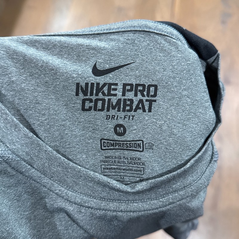 Nike Pro Combat Shirt Mens M Heather Gray Dri Fit Compression Athletic Training gallery