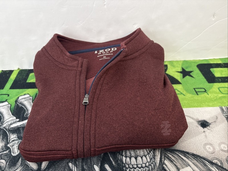 IZOD Golf Sweater Mens XL 1/4 Zip Pullover Hydra Shield Outdoor, New gallery