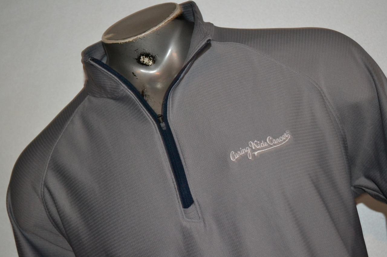 37287 Under Armour Golf Pullover Curing Kids Cancer Gray Polyester Size 2XL Mens gallery