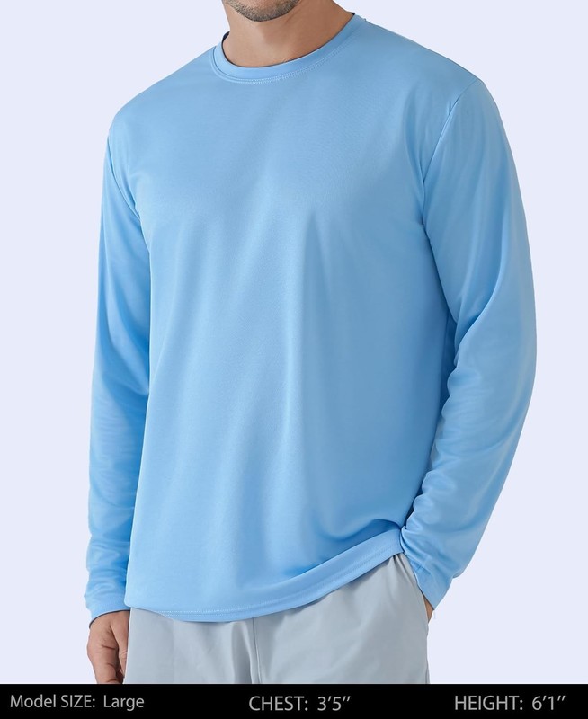 Men's Moisture Wicking UPF 50 Long Sleeve Sun Protection Shirts 6 Pack gallery