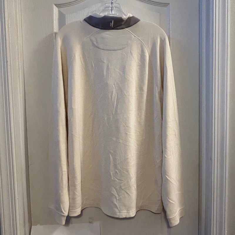 Johnnie-O Performance Quarter Zip Pullover Shirt Mens X Large Cream Modal gallery
