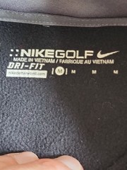 Nike Golf. Dri Fit. Sz Medium.Athletic Pullover ziper Neck.Dark Gray.Polyester