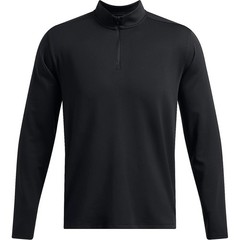 Under Armour Jacket Mens L Black Lightweight Pullover Loose 1/4 Zip Activewear