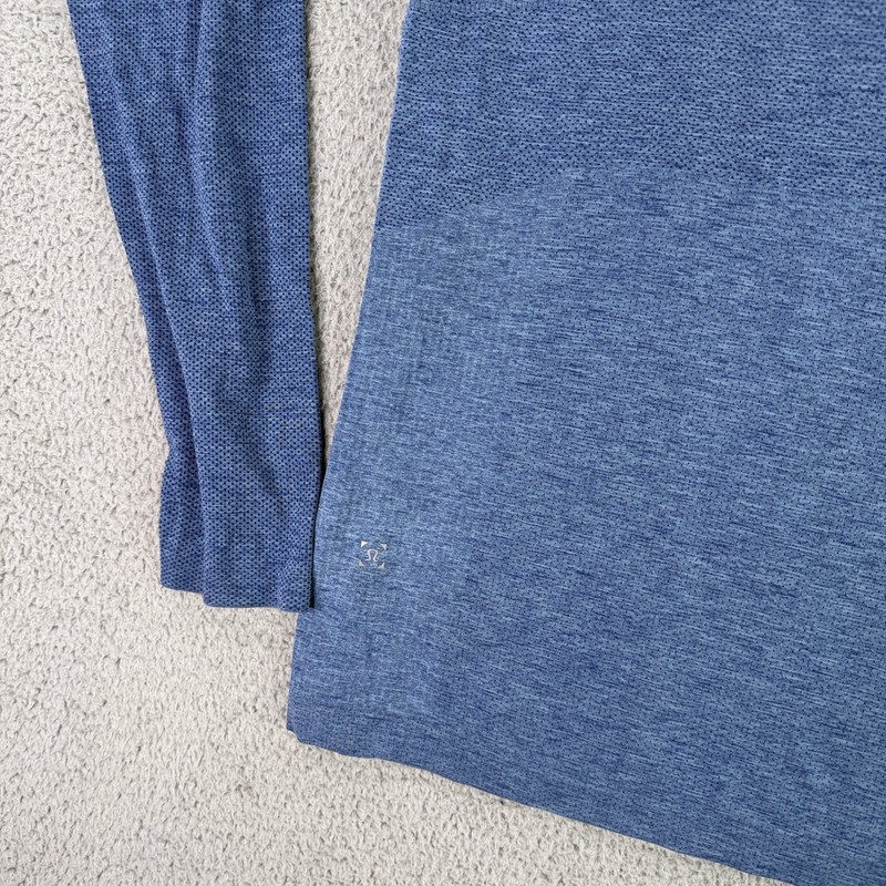 Lululemon Metal Vent Tech Long Sleeve Mens Large Blue Heathered Active Shirt gallery