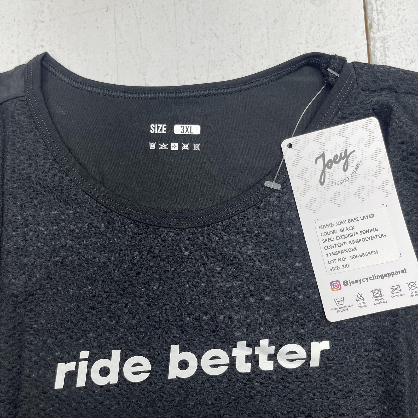 Joey Cycling Apparel Base Layer Tank Mens 3XL Black Mesh Sleeveless Bike Shirt gallery