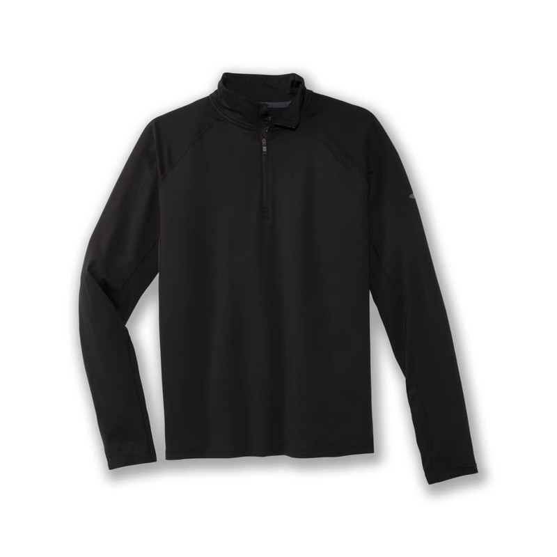 Brooks L79419 Mens Black Dash Half Zip Activewear Top Size M gallery
