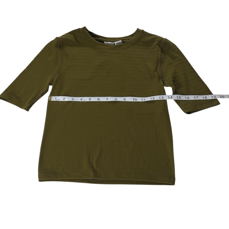 CALIA Focus Seamless Crop Tee Dark Khaki Olive Green Elbow Sleeve Men Medium NEW gallery