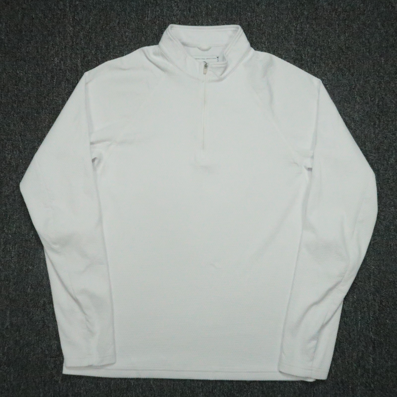 Reigning Champ Pullover Men Medium White Quarter Zip Textured Performance gallery