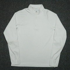 Reigning Champ Pullover Men Medium White Quarter Zip Textured Performance