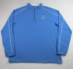 Tasc Pullover Shirt Mens XL Beach Tennis Club Pebble Beach Half Zip Athletic