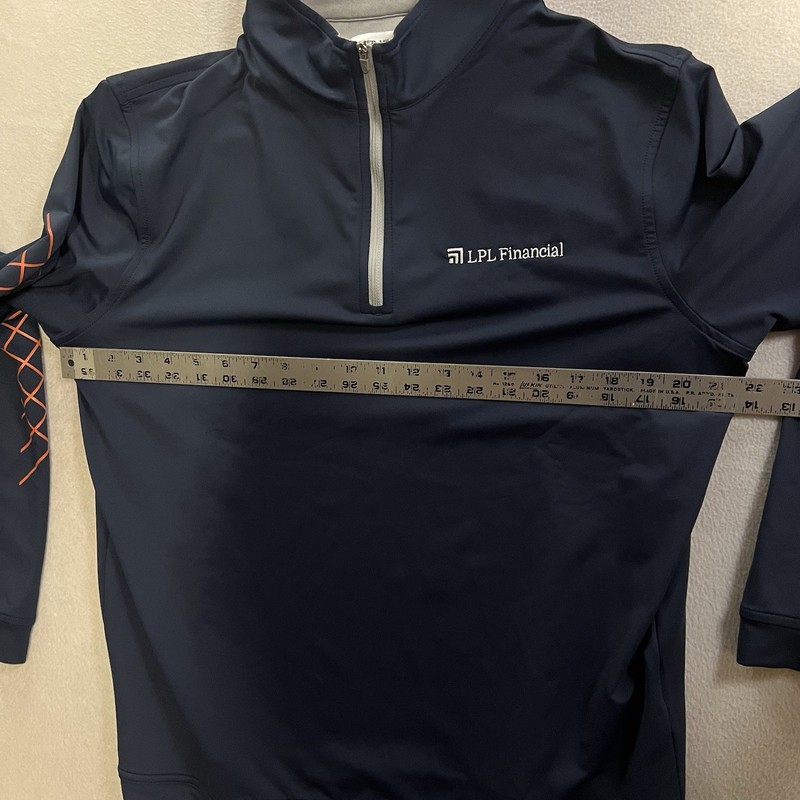 Peter Millar Pullover Men’s Medium Quarter Zip Golf Performance Lightweight Blue gallery