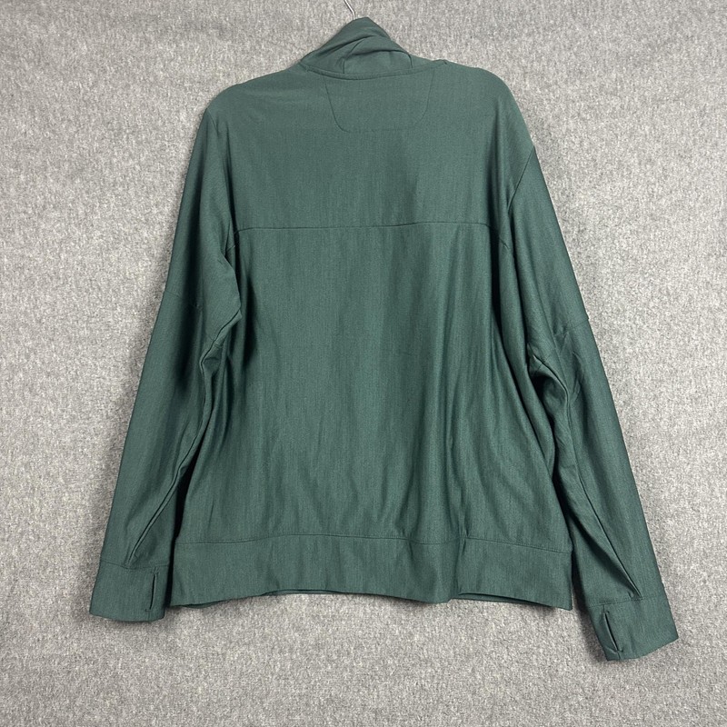 Columbia Shirt Mens XL Green Hooded Long Sleeve Omni-Shade Sun Hiking UPF gallery