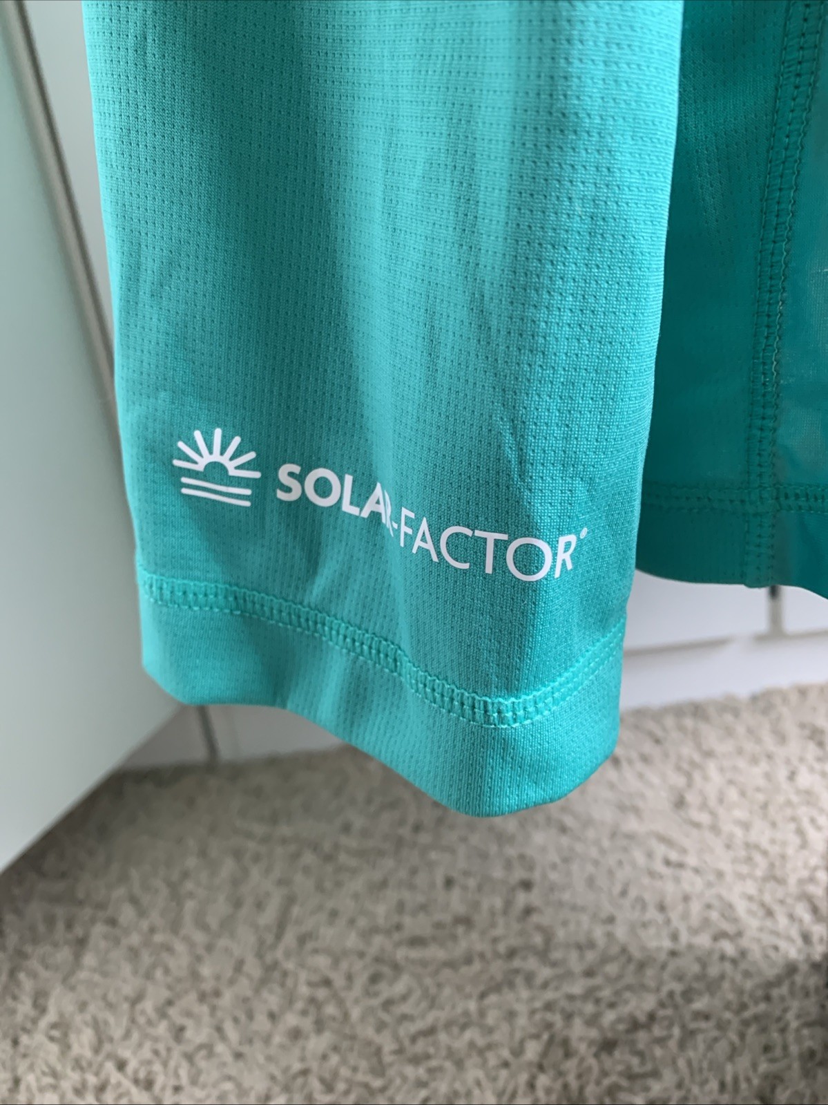 Habit Solar Factor men’s size 2XL teal long sleeve UPF 40+ pullover shirt hooded gallery
