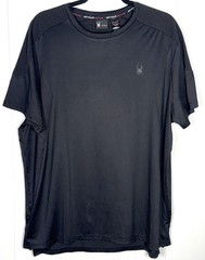 Spyder Active Performance Black Short Sleeve Stretch Pullover Crew T-Shirt XL