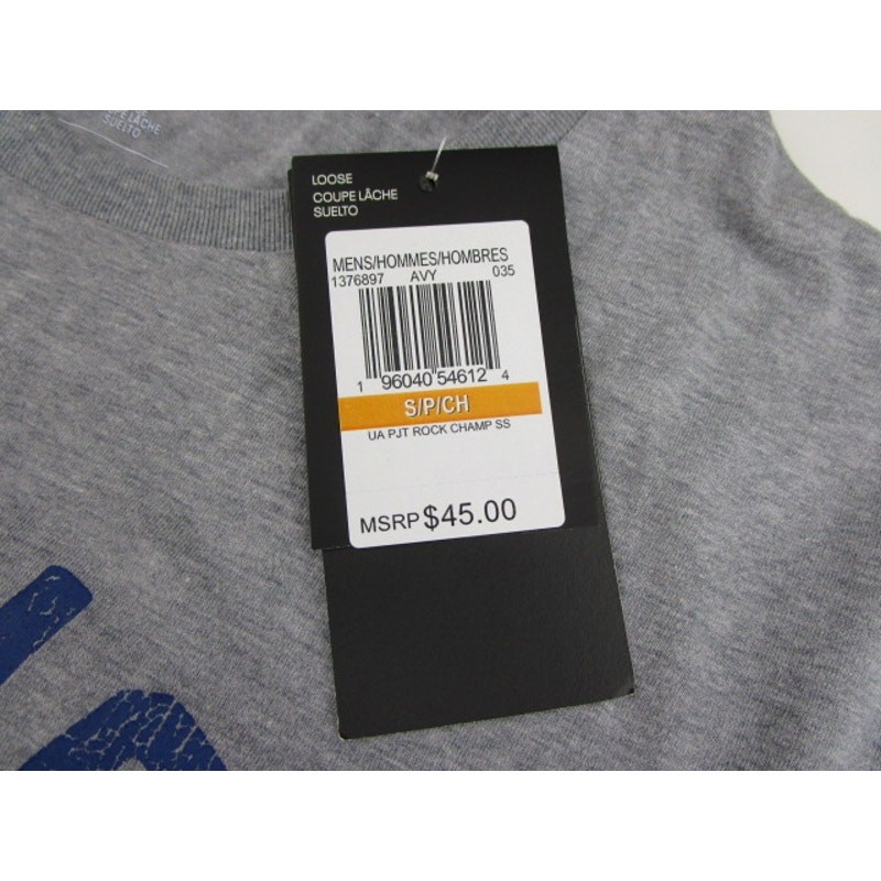 Under Armour Project Rock Champions Iron Paradise Gray Shirt Men's Small gallery