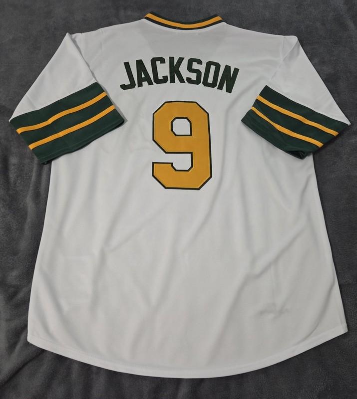 Fast Free Shipping! XL Reggie Jackson 1972 Oakland Athletics Stitched Jersey 9 gallery