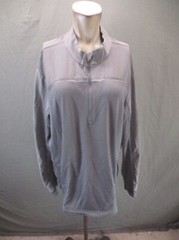 ADIDAS CLIMALITE Size L Mens Gray 1/2 Zip Fleece Lined Athletic Pullover 228