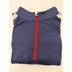 FootJoy Mens XL Quarter Zip Golf Pullover Navy Blue White Red Colorblock FJ