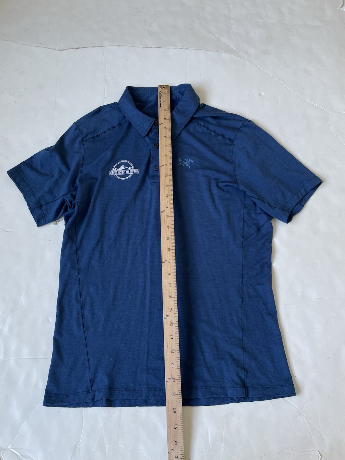 Arc'teryx Pelion Merino Wool polo shirt Denver Mountain Guiding Men’s Medium gallery